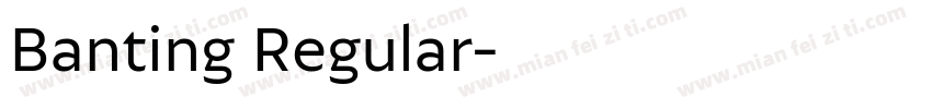 Banting Regular字体转换